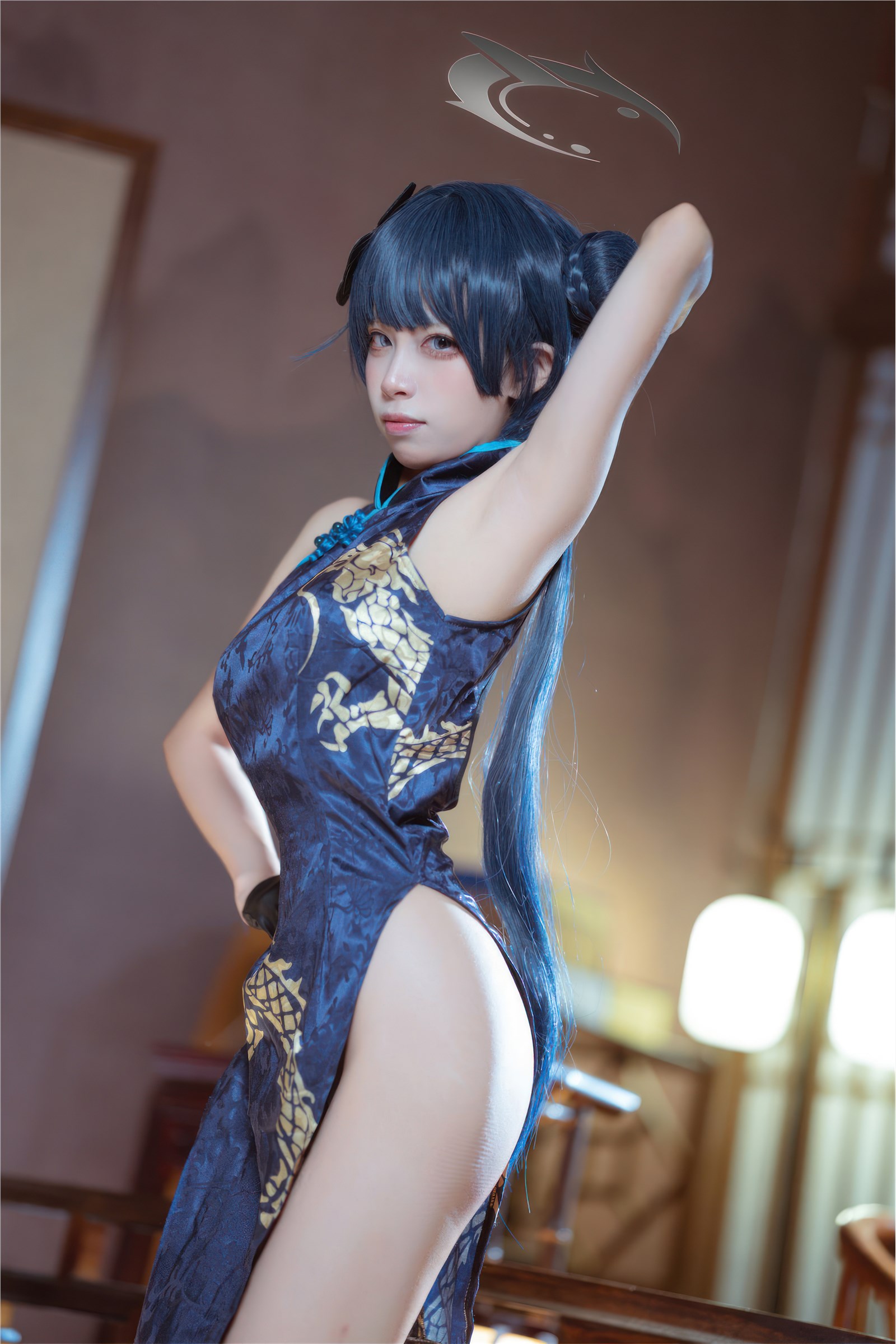 Is it the Three Worlds - NO.031 Blue Archival Concubine Saki Qipao(32)